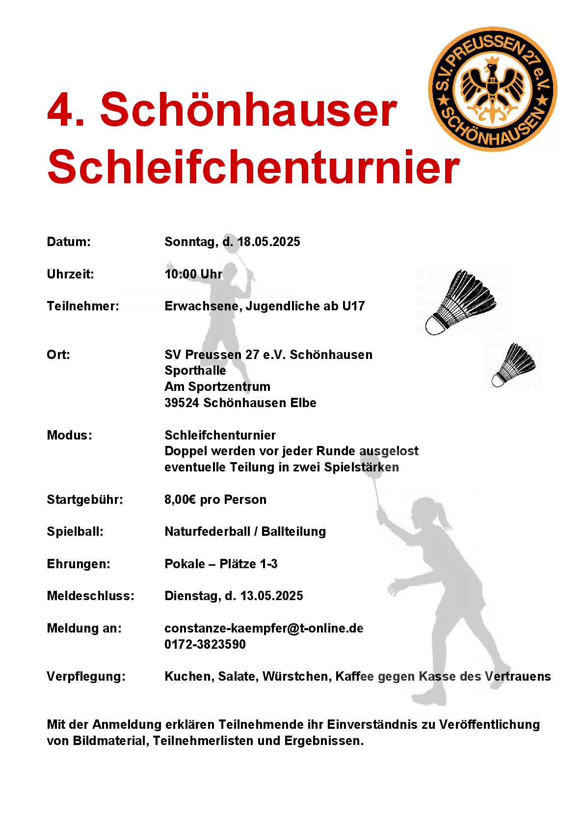 Schleifchen-Turnier für Erwachsene/Jugendliche Schönhausen